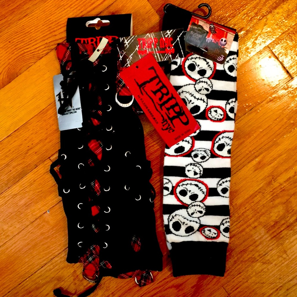 Gauntlet gloves, Nightmare Before Christmas socks